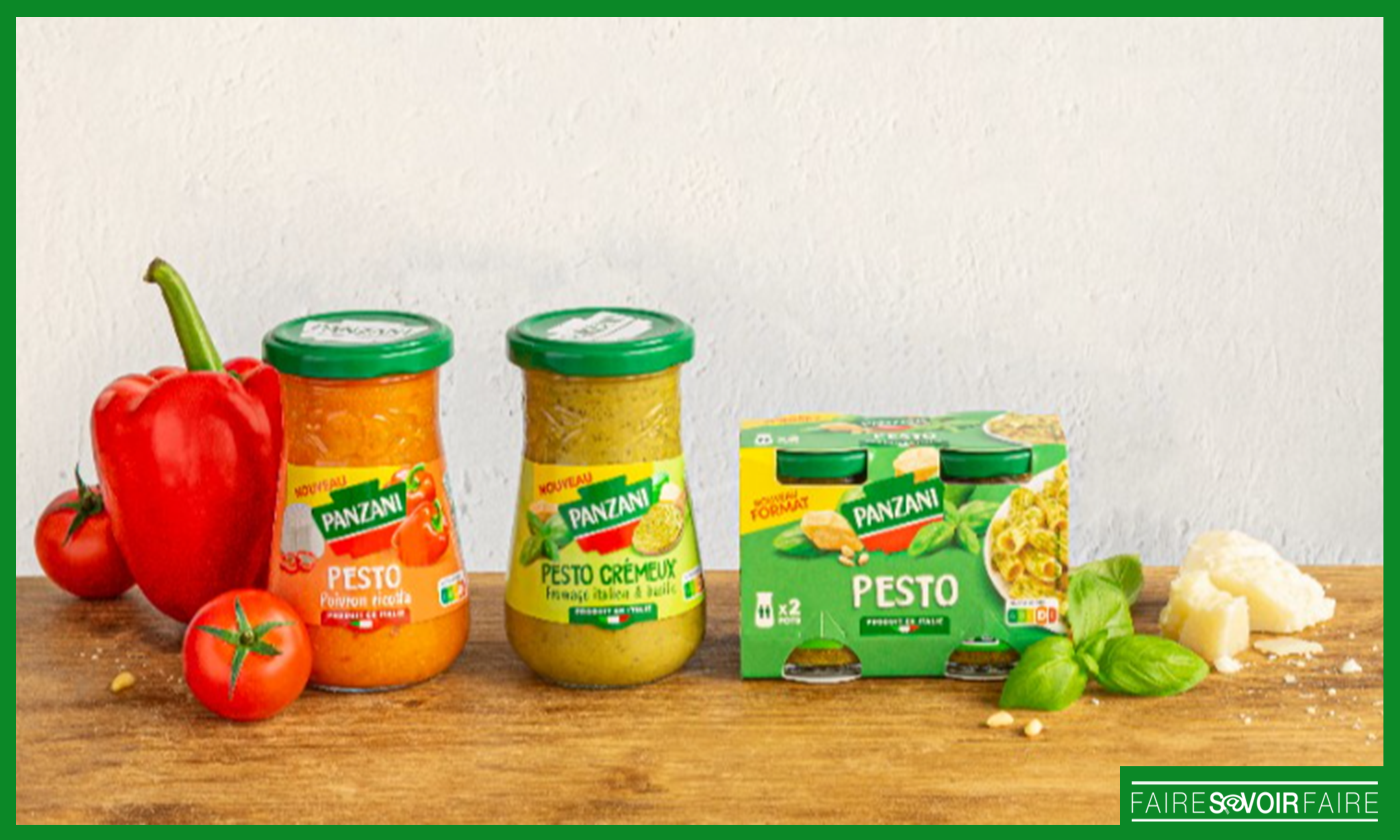 Panzani propose 2 nouvelles recettes de pesto et un format antigaspi