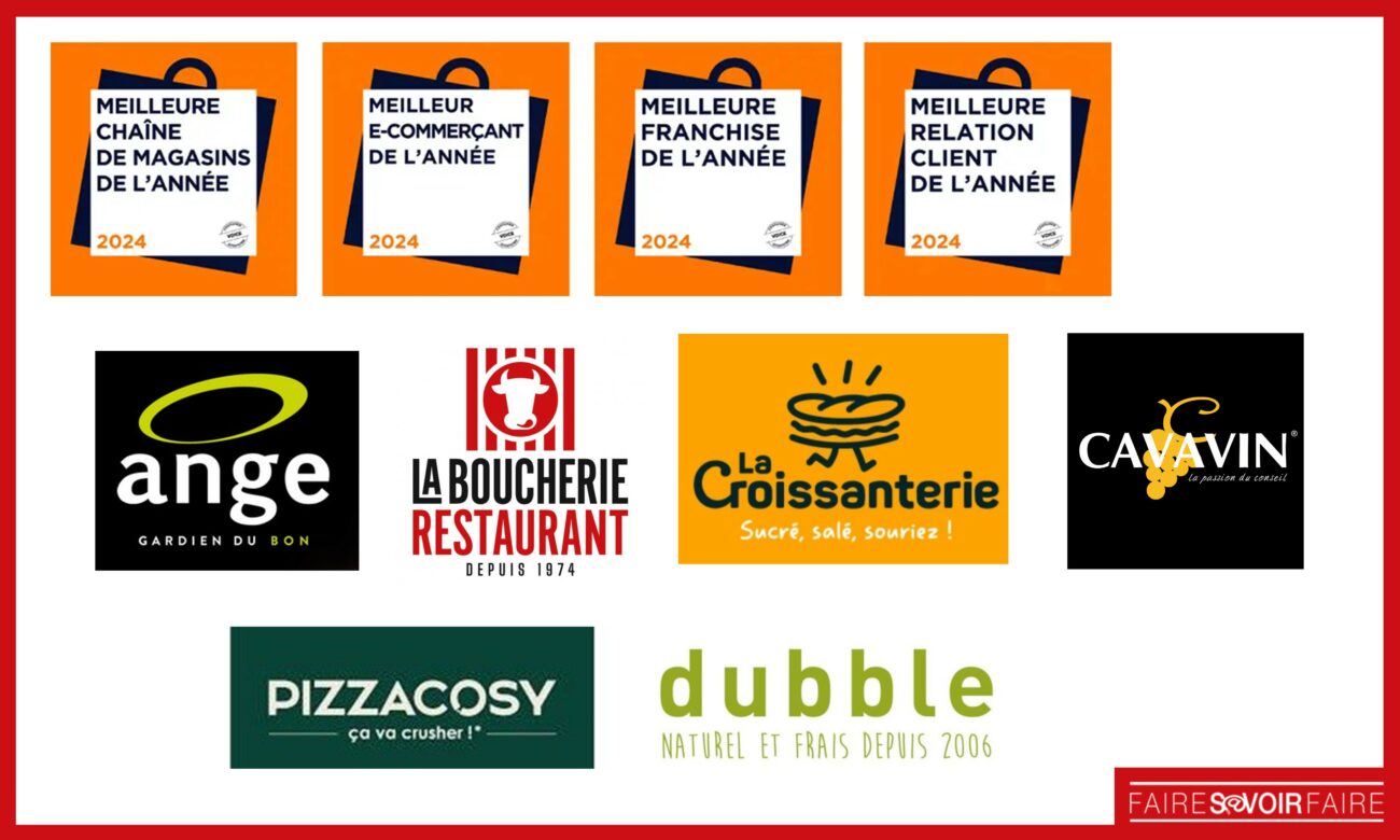 Restauration: Ange, La Boucherie, La Croissanterie, Cavavin, Pizza Cosy et Dubble primées par les Trophées Meilleure Chaîne de Magasins 2025