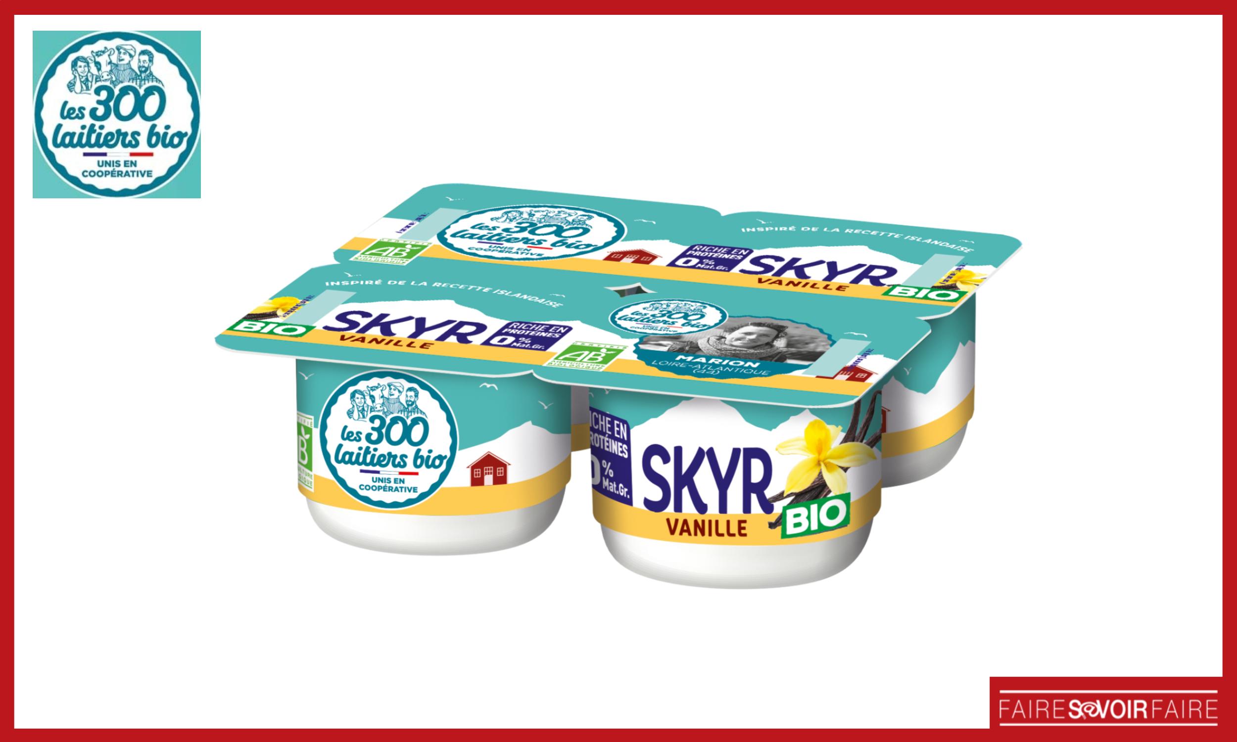 Les 300 Laitiers Bio enrichissent leur gamme SKYR avec une touche de vanille