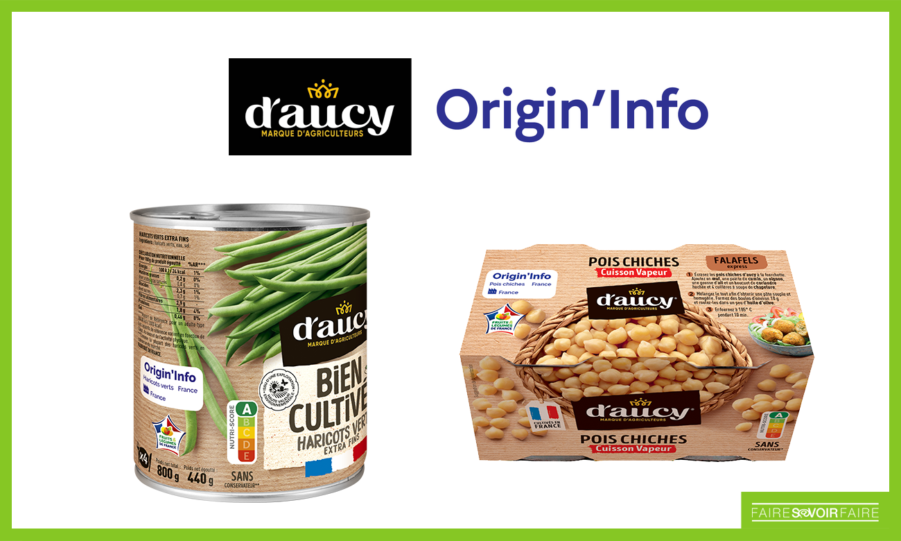 D’aucy met en place le label Origin’Info sur ses conserves de légumes